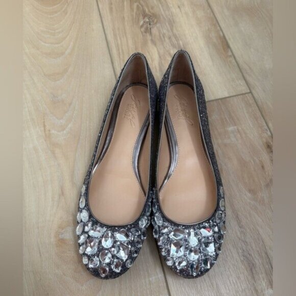 EUC- Jewel BADGLEY MISCHKA- JEWELLED FLATS - 6.5 size - Picture 3 of 7